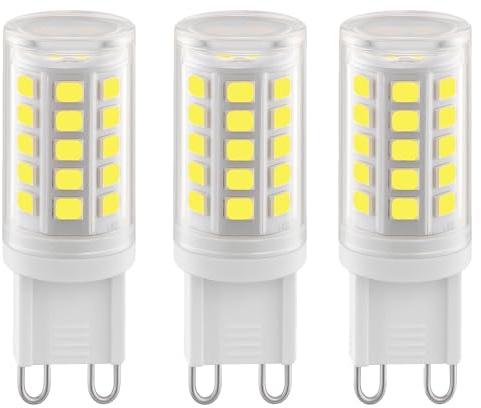 G9 LED Birnen 2W Kaltweiß 6000K, 320LM Energieeinsparung Lampe äquivalent zu 28W Halogen, Kein Flimmern GU9 LED Leuchtmittel für Hausbeleuchtung Dekor, Kronleuchter, Nicht Dimmbar, 220-240V, 3 Pack