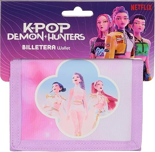 safta K-POP Demon Hunters - ARTIST - Brieftasche mit Kopfteil, Brieftasche, Geldbörse, bequem und vielseitig, robust, 12,5 x 9,5 cm
