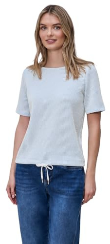 Damen Kurzarm Shirt mit Strukturstreifen