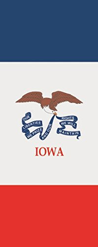 U24 Fahne Flagge Iowa im Hochformat Premiumqualität 80 x 200 cm