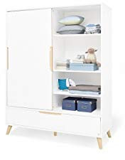 PINOLINO Babyzimmer Möbel Set Move breit groß, Kinderbett, Wickeltisch und Kleiderschrank, weiß