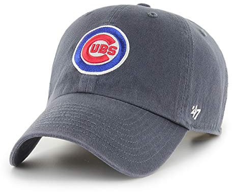 '47 MLB Chicago Cubs Clean Up Unisex-Baseballkappe, Verstellbar, Hochwertiges Design und Verarbeitung, Cubs Logo, Vintage Navy