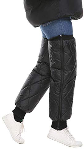 Qiekenao Ginocchiere termiche sopra il ginocchio, antivento, invernali, da uomo, ginocchiere, parabrezza, moto, auto elettrica, Nero