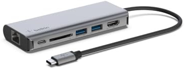 Belkin Connect USB-C 6-in-1 Multiport Adapter・(AVC008BTSGY) (EAN: 0745883819829)