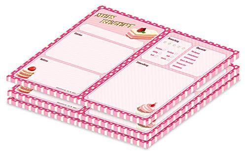 PRICARO Rezeptblock-quer Retro, A4, 25 Blatt, 3 Stück