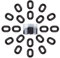 GORGECRAFT 100Pcs Acryl Kettenglieder Schwarz C-Clips Haken Kettenglieder Für Brillen Taschen Ohrring Halskette Schmuck DIY Craft Making