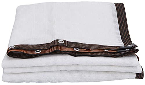 Panno Parasole 85% Protezione Solare Per Piante Tessuto Di Copertura Della Serra Telo Rete Rete Resistente Con Occhielli Giardino Patio Prato All'Aperto,Bianco 12 Pin (4mx5m/13.1ftx16.4ft)