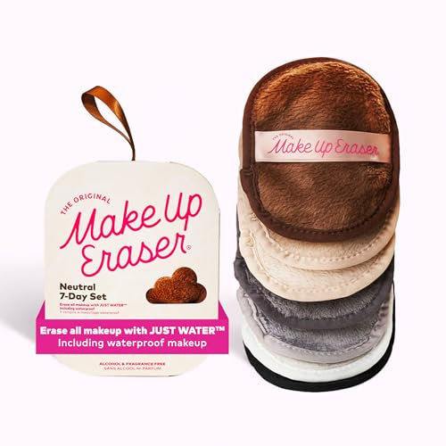 The Original MakeUp Eraser, 7-Tage-Set, entfernt sämtliches Make-up nur mit Wasser, einschließlich wasserfester Wimperntusche, Eyeliner, Foundation, Lippenstift und mehr!