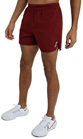 TCA Herren Flyweight Laufshorts mit Reißverschlusstaschen - Rot, L
