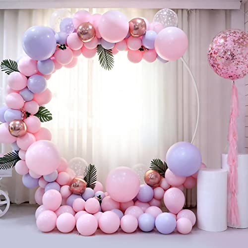 MAILESI Einfaches Ballon Kreis Rahmen Kit, Backdrop-Ständer-Kit Rundbogen 150cm mit Konsolidierenden Ringverbindern, Ballonsäulenbasis Geeignet für Hochzeit, Geburtstagsfeier Festival-Dekoration