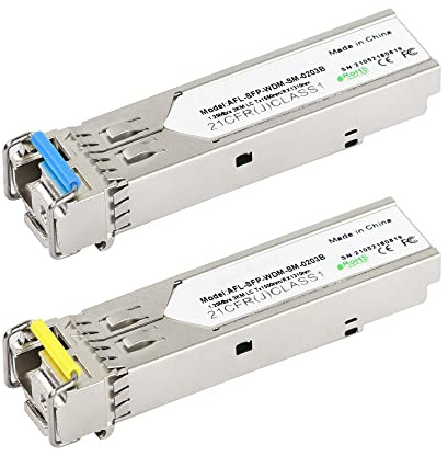CERRXIAN 1.25G Singlemode BIDI SFP LC-Modul Glasfaser-Transceiver, SFP-WDM-SM, 3KM LC Tx1550nm/Rx1310nm-1 Paar