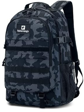 FALKENSTEJN Rucksack für Freizeit Outdooraktivitäten Schule Arbeit Multifunktionsrucksack (nightcamo 35/40l, 35L/40L)