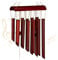 Relaxdays Windspiel Bambus, Klangspiel, Hängedeko für draußen & drinnen, Warmer Klang, Windorgel, HxB: 60 x 21 cm, braun