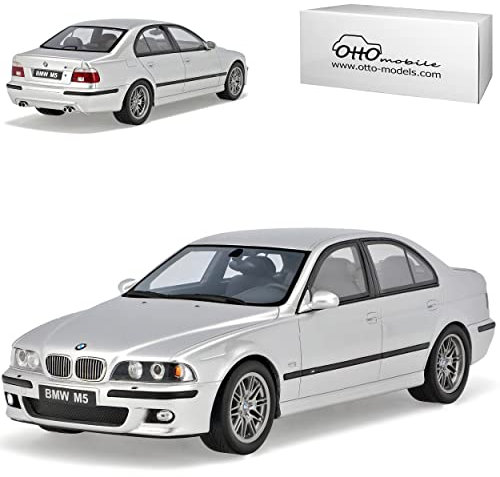 alles-meine.de GmbH B*M*W 5er E39 M5 Silber Limousine 1995-2004 Nr 747B 1/18 Otto Modell Auto mit individiuellem Wunschkennzeichen