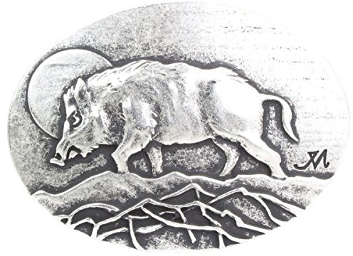 BELTINGER Gürtelschnalle Wildschwein 4,0 cm | Buckle Wechselschließe Gürtelschließe 40mm Massiv | für Jagd-Outfit