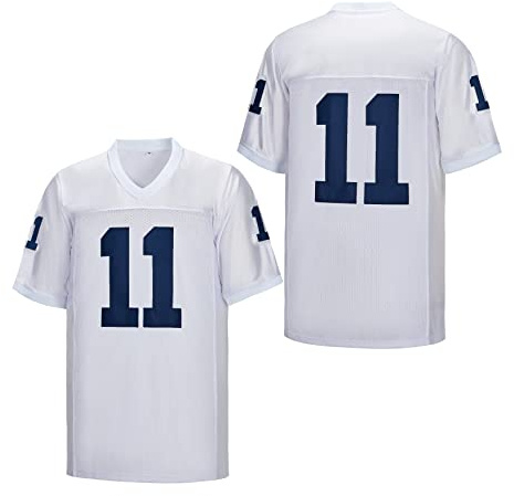 XWEARE Men's #11 No Name Football Jersey #1#26#31 White Stitched (as1, Alpha, xx_l, Regular, Regular, Standard, 11White, XXL)