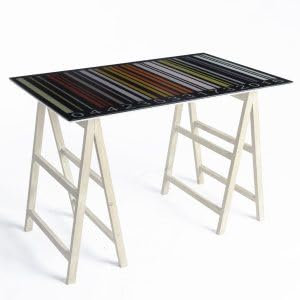 DUPI Cristal para Mesa de Ordenador EAN | Vidrio Grande | Mesa Caballete | 110X70, Grande, Vidrio