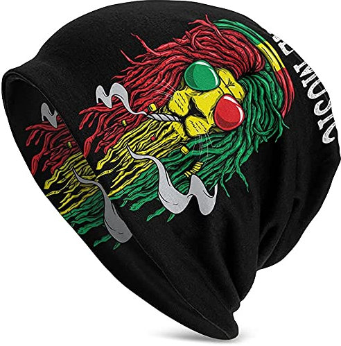 931 Mütze Jamaikanischer Rasta Reggae Judah Lion Beanie Winter Mütze Leichte Beanie Strickmütze Klassische Winter Mütze Für Outdoor Sports Winter