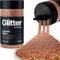 Hemway Premium Glitter Shaker - Bronze Brown Holographic | Microfine Metallic Flake Sequins for Resin & Epoxy Crafts | Craft Supplies for Tumblers, Festival, Hair, Face, Body, Eye & Nail Art | 125 g