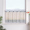 SCHOAL Scheibengardine mit Schlaufen Bistrogardine Küche Leinenoptik Fenstergardine Landhaus Kleinfenster Gardine Kariert HxB 60x145 cm Blau