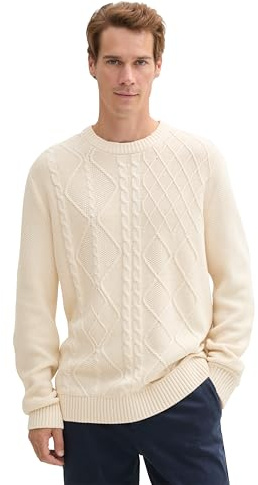 Tom Tailor Herren 1043343 Basic Pullover mit Struktur (1er Pack)