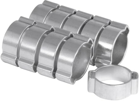 RIEGLER 2-Ohr-Schlauchklemme Stahl verzinkt 14-17mm Bandbreite 7,0mm 10 Stk