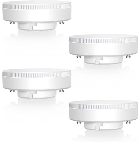 Caldarax GX53 7W LED Leuchtmittel Warmweiß 2700K, Ersetzt 50W Halogenlampe, LED GX53 Einbaustrahler für Schranklicht, 180°, 650LM, AC 220V, Nicht Dimmbar, 4er Pack