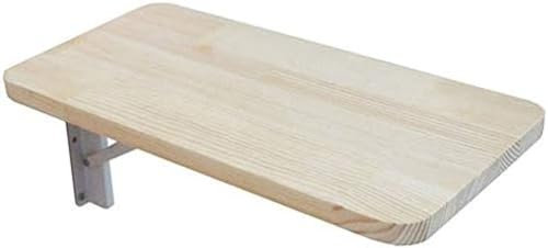 Kleiner klappbarer Wandtisch, an der Wand montierter Arbeitstisch aus Kiefernholz, tragbarer Kindertisch, Schreibtisch für Garage, Esstisch, Couchtisch, 9 Größen, braun, 30 x 30 cm