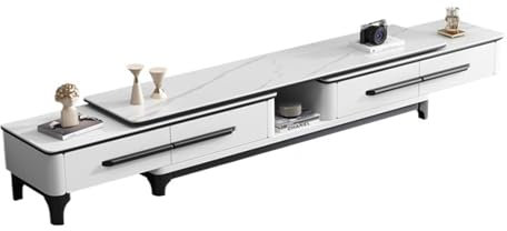 jingzhe-1125 TV Lowboard Leichter Luxus-Couchtisch aus Schiefer, TV-Schrank, Kombination aus Wohnzimmer, Heim-TV-Schrank, moderner, einfacher, ausziehbarer Massivholz-Bodenschrank TV Schrank