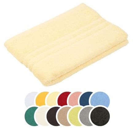 liebling Saunatuch, 100% Baumwolle, Serie Borkum, 70 x 200 cm, 60 Grad waschbar, trocknergeeignet, Farbe: vanille