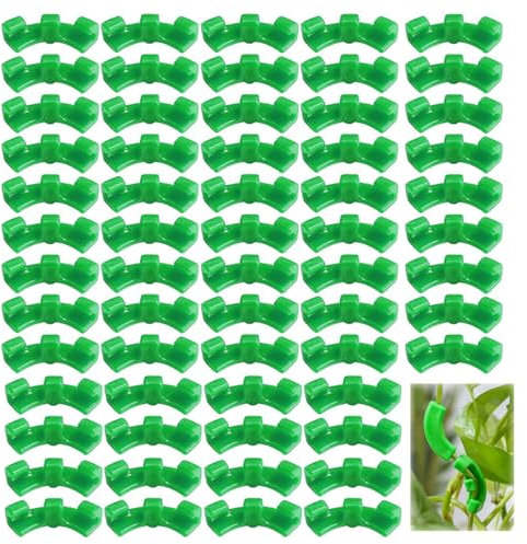 VIDSTW 100 Stück Pflanzenbieger, Pflanzen Clips Bieger 90°Pflanzen Bieger Clips, Pflanzenclips Bieger Klein und Leicht, für Leiten Sie die Wachstumsrichtung der Pflanze (Grün)