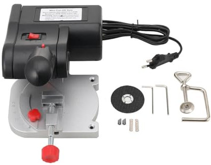 L-home 220V 90W Mini Kappsäge Gehrungssäge, 6000 U/min Stahl Sägeblatt Kreissäge für Holz Metall, Mini Tisch-Gehrungssäge Holz Metall Kunststoff Schneidwerkzeug