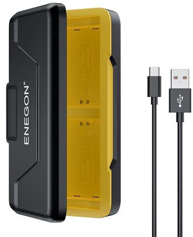 ENEGON Chargeur Rapide Double 20W pour NP-FZ100 avec écran LCD – Compatible avec Sony Alpha 7 IV / 7 III / A7R IV / A7 IV / A7C / A7R V / A9 / A9R / A9S / A6700 / A6600 / FX3 / FX30