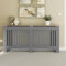 GFW Longslow Extra Large Radiator Cover Grey Slatted Wood Top Shelf Display Living