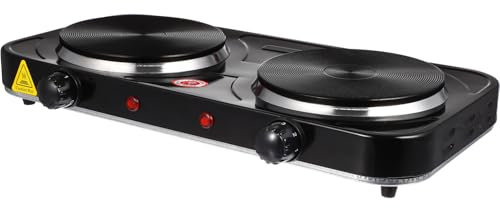 Cabilock 2000W Plate Stove Hob 5-Gear Temperature Settings Ceramic Hot Plate, Electric Hob for Home Camping with UK - Easy to Clean