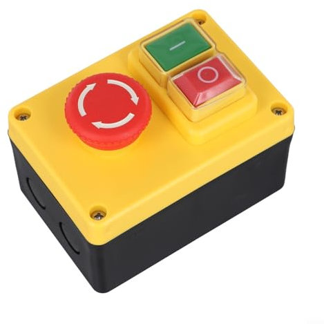 Besttoolifes Werkstatt-Maschinenschalter 16 A 250 V ohne Volt Entriegelung elektromagnetischer Druckknopf-Motorsteuerung für Elektrowerkzeuge Bohrmaschinen Schleifmaschinen Sägen