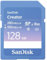 SanDisk Creator SD Card UHS-II 128 GB (For DSLR and Mirrorless Cameras, 6K Video, V60 Memory card, USH-II, Read Speeds up to 280 MB/s RescuePro Deluxe, 1 Month Adobe Creative Cloud Included)