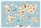 Kidsmood - Selbstklebende Tapete für Kinderzimmer, Fototapete mit Tieren aus aller Welt, Ideale Kinderzimmer Deko für Mädchen und Jungen, Schadstofffreie Vliestapete in lebendigen Farben, 270x220 cm