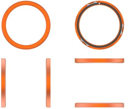 Lünettenring Kompatibel für Nothing CMF Watch Pro 2, Smartwatch Metall Lünette Rahmen Abdeckung Ersatz Smartwatch Hartschalengehäuse (Orange)