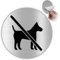 LEIASA | Segnale adesivo Divieto di Cani - Diametro Ø 100 mm - Spessore 0,8 mm - Alluminio - Cartello Divieto Animali - Segno No Cani - Cartello adesivo 3M Senza Animali - Segnale Divieto di Cani
