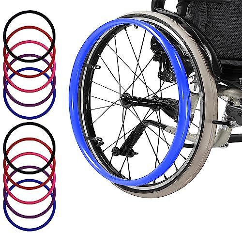 Silicone Wheelchair Push Rim Covers - Non-Slip Wear-Resistant Hand Push Covers for Wheelchairs - Durable Handrim Covers for Enhanced Grip and Comfort