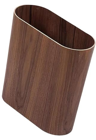 TAIZhiChen Poubelle, Poubelle, Espace étroit, Rectangulaire, Robuste, Portable, 6 L, Corbeille à Linge, Salon, Bureau, Maison, Salle de Bain, Brun Foncé