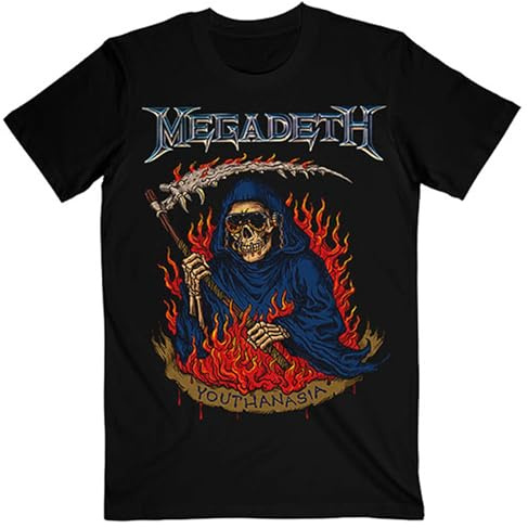 Rock Off officially licensed products Megadeth Youthanasia Flames T Shirt M Black