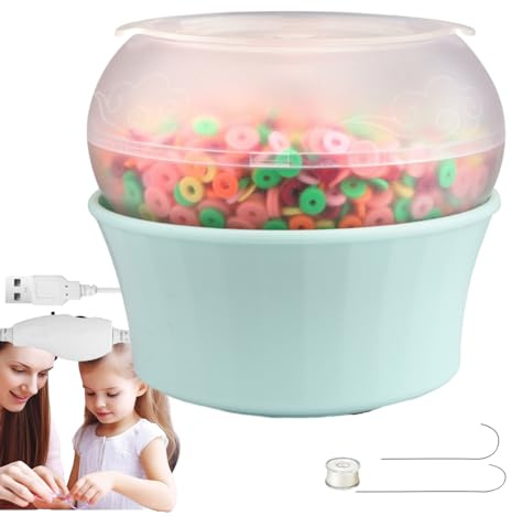 Bead Spinner:Automatic Electric Bead Tool with Bowl, Fast Jewelry Makers Machine for DIY Craftsmen, Application Adjustable Seed Charger Necklace