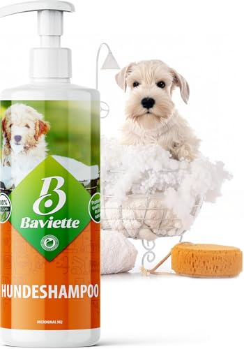 Baviette Hundepflege – 500ml pH-hautfreundliches Shampoo mit mikrobiologisch inspirierter Pflegeformel, sanfte Fellreinigung für empfindliche Hundehaut, natürliche Mikroorganismen, leichte Kämmbarkeit