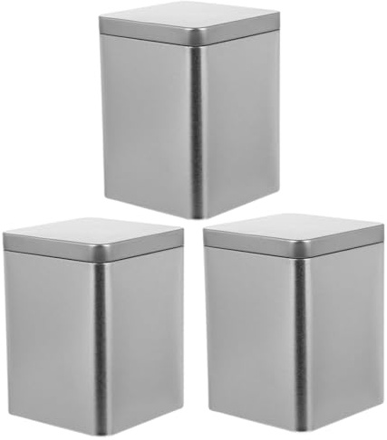 LOLIPPYY 3 Stück Metall Teeboxen Kleine Aufbewahrungsdosen Für Schwarzen Tee Leere Verpackungsboxen Für Süßigkeiten Und Gastgeschenke Für Zuhause Teeläden Und Geschäfte