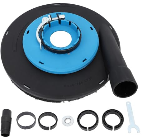 Angle Grinder Dust Shroud 9 Inch 230mm Grinding | Dust Collector Cover with Vacuum Adapter, Nylon Zinc Aluminium Alloy, Grinding Shroud for Stone Concrete Floor Polishing