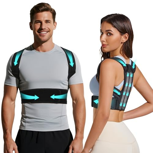 Sheltered gee Rücken Geradehalter Damen Herren, Gerader BelüFtet,Haltungskorrektur Rücken, Posture Corrector Men, Haltungskorrektur Unsichtbar, Ruckenhalterung Korrektur (L)
