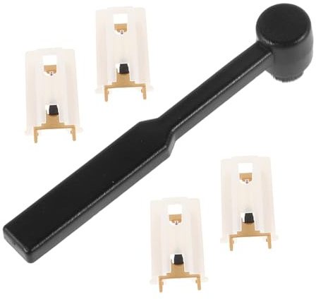 MAJORMENCH 4 Stück Teiliges Ersatz-nadel für Plattenspieler mit Hochwertigem Stylus und Reinigungsbürste Schont Vinyl und Schützt Tonabnehmer Einfache Montage Kompatibel mit