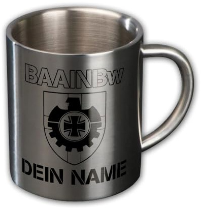 Tazza di metallo personalizzata BAAINBw Ufficio Equipaggiamento Bundeswehr Autorità#47131
